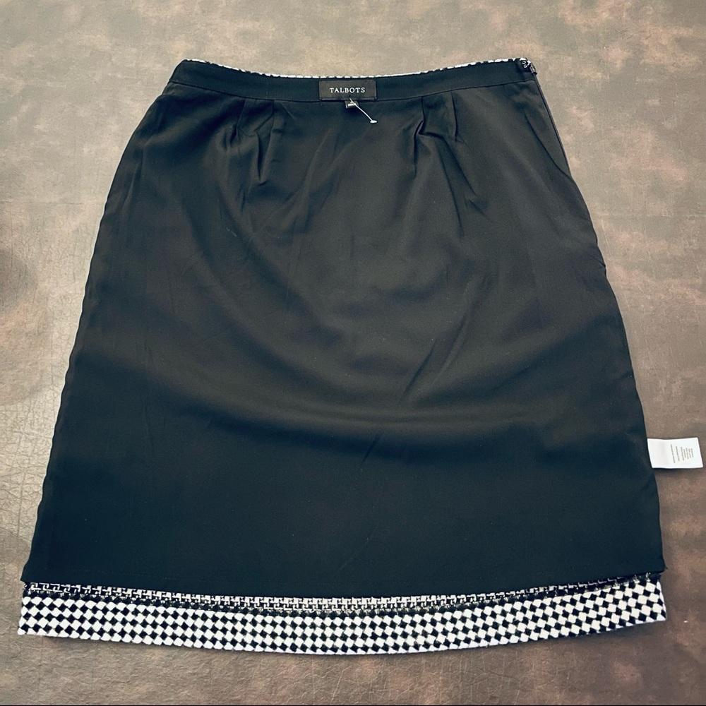 Talbots (New) Diamond Pattern Wool Blend Skirt - image 3